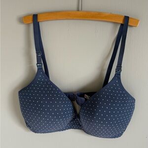 Gilligan & O'Malley Navy Wireless Polka Dot Bra